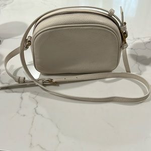 Jcrew white leather bag